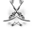 bow and arrow tattoo design idea