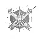 bow and arrow tattoo design idea