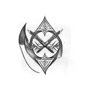 bow and arrow tattoo design idea