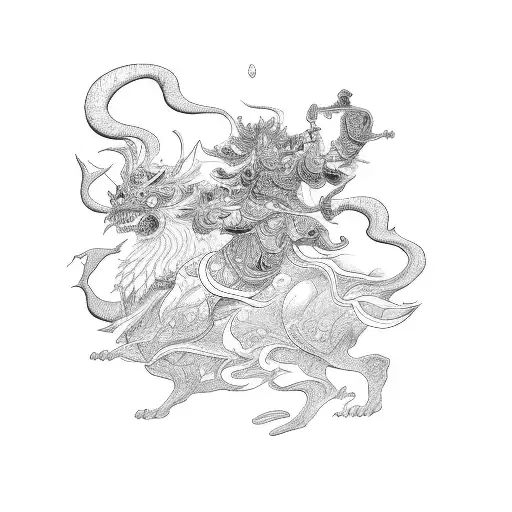 raijin and fujin tattoo design idea