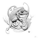 chameleon  tattoo design idea