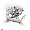 chameleon  tattoo design idea