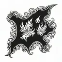 fire and ice tattoo design idea