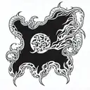 fire and ice tattoo design idea