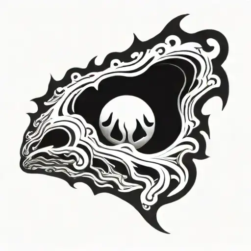   ghost In sea shell   tattoo design idea