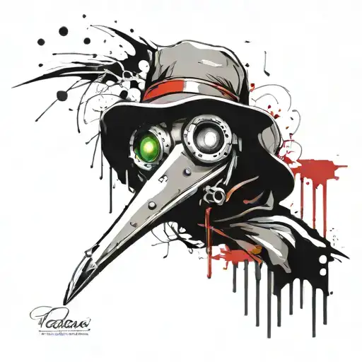 plague doctor mask tattoo design idea
