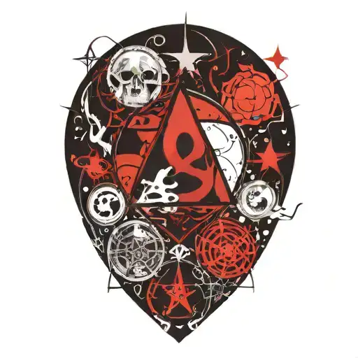 wiccan tarot card tattoo design idea