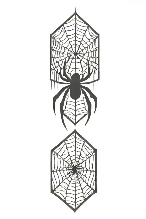 spider web tattoo design idea