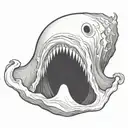   ghost In sea shell   tattoo design idea