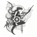 ghost in the shell pattern tattoo design idea