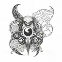 ghost in the shell pattern tattoo design idea