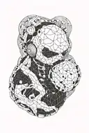 a ghost in a shell pattern tattoo design idea