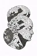 a ghost in a shell pattern tattoo design idea