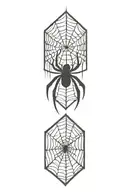 spider web tattoo design idea