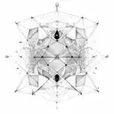 Constellations formed by mathematical equations tattoo design idea