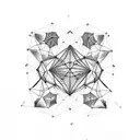 Constellations formed by mathematical equations tattoo design idea