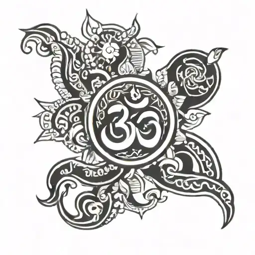 AUM with 2023 tattoo design idea