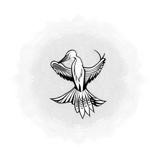 White Heron Seance tattoo design idea