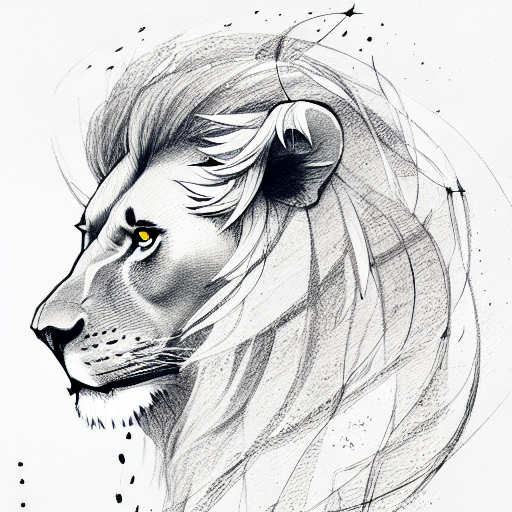 Lion and The Lamb tattoo design idea