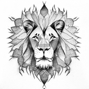 Lion and The Lamb tattoo design idea