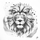 Lion and The Lamb tattoo design idea