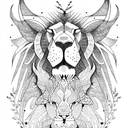 Lion and Lamb tattoo design idea