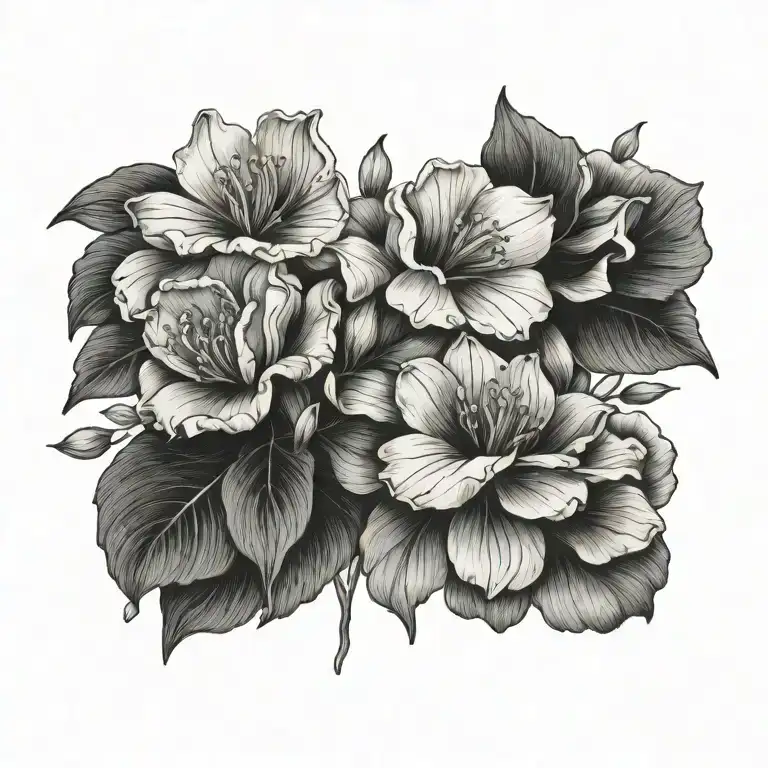 February May August October November birth flower tattoo design idea