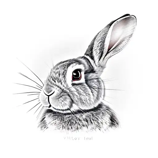 rabbit with military outfit tattoo design idea