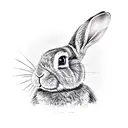 rabbit with military outfit tattoo design idea