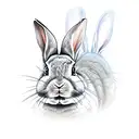 rabbit with military outfit tattoo design idea