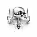cut throat razor  tattoo design idea
