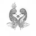 husband and wife tattoo design idea