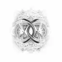 Liam double Infinity tattoo design idea