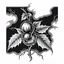 lotr and acorn branch tattoo design idea