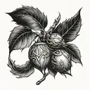 lotr and acorn branch tattoo design idea