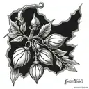 lotr and acorn branch tattoo design idea