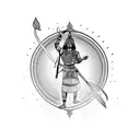 Sri Lankan warrior tattoo design idea