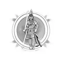 Sri Lankan warrior tattoo design idea