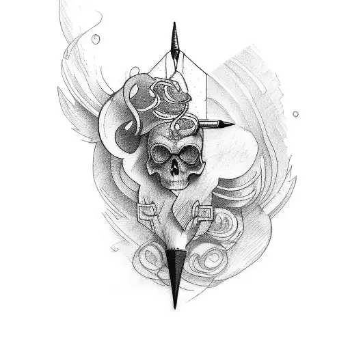 Pencil and sketchbook tattoo design idea