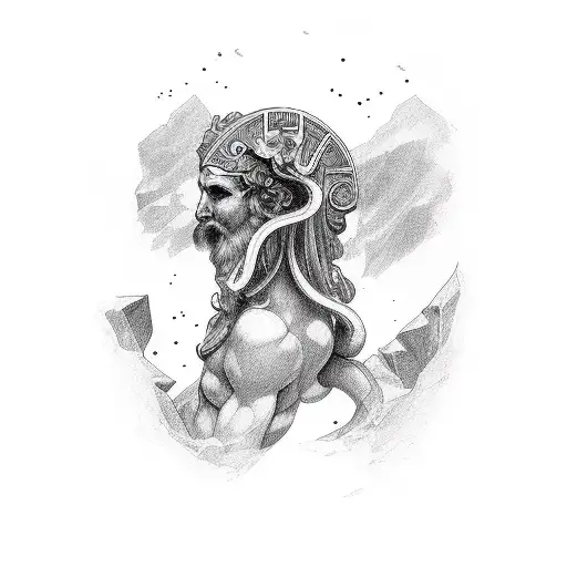 greek mythology sleeve tattoo design idea