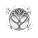 A dotwork tattoo of a basketball player shooting a three-pointer with shooting stars in the background tattoo design idea