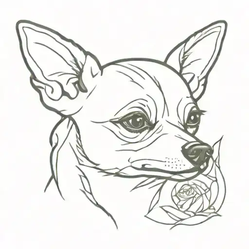 chihuahua dog tattoo design idea