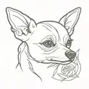 chihuahua dog tattoo design idea