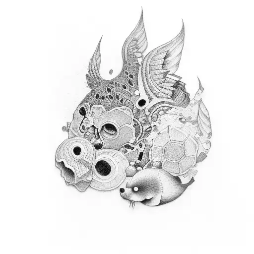 Underground tattoo design idea
