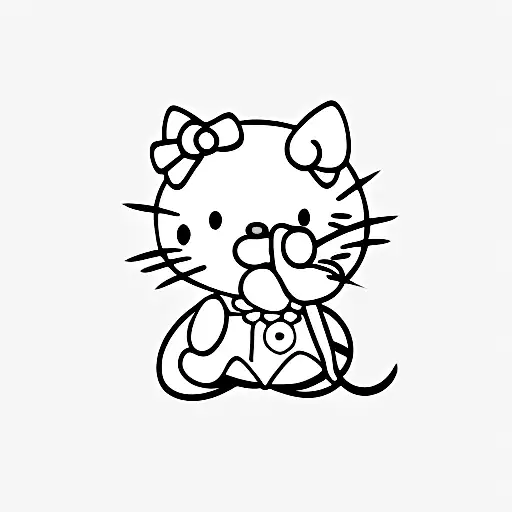 hello kitty tattoo design idea