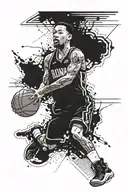 Jalen Brunson 3 Pointer celebration   tattoo design idea