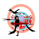 Itachi Uchiha with crows and Sharingan in background  tattoo design idea