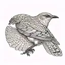 A mockingbird flying with its wings out  tattoo design idea