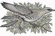 Mockingbird Flying tattoo design idea