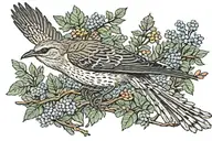 Mockingbird Flying tattoo design idea